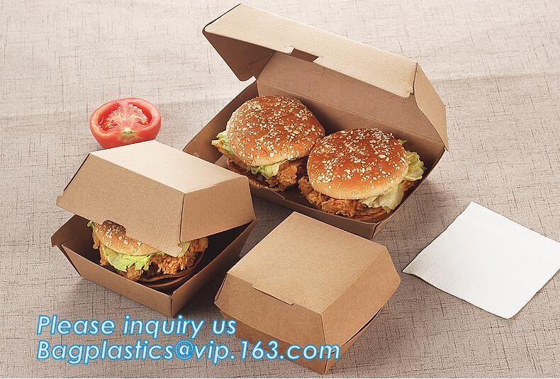 Cheap Cardboard foldable kraft paper lunch box with window,Lunch noodle fast food kraft paper box by customized logo pri