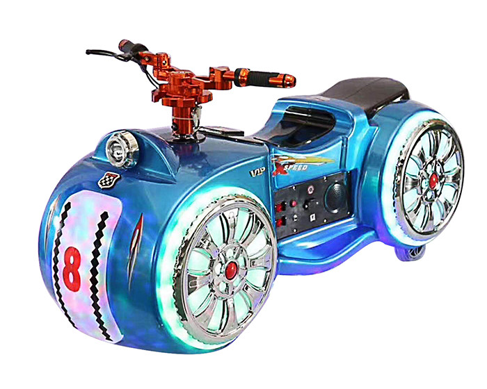 Multi Color Amusement Park Music Motorcycle Ride For Kids 1 Year Warranty