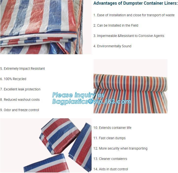 Open Top Drawstring 10 Mil Dumpster Container Liners,Drawstring Open Top 6 Mil Dumpster Container Liners, BAGEASE PAC