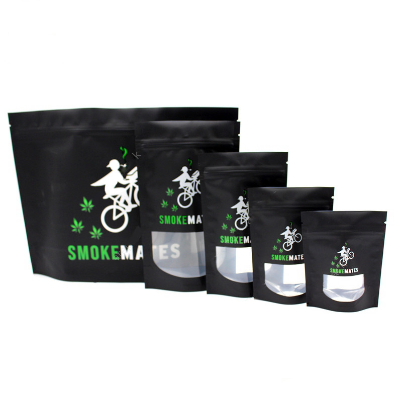 CMYK 3.5g Mylar Bags Smell Proof Zipper Pouch For Weed Marijuana
