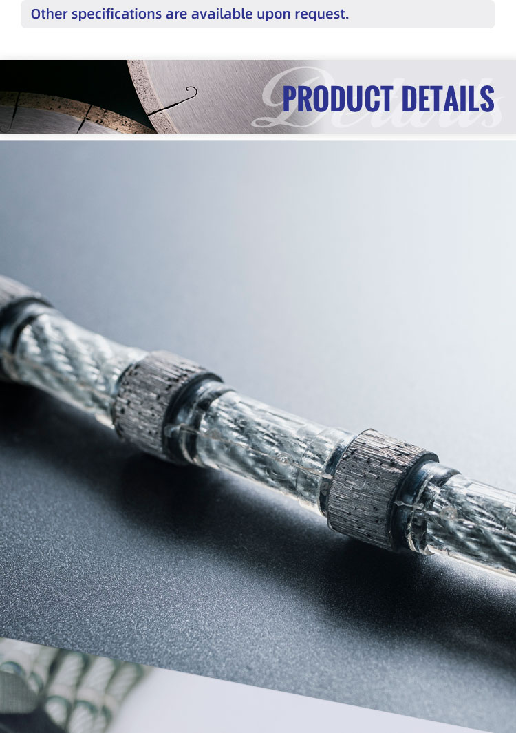 Marble Quarry Diamond Stone Profiling Tools Diamond Wire Saw for Granite Block Cutting
