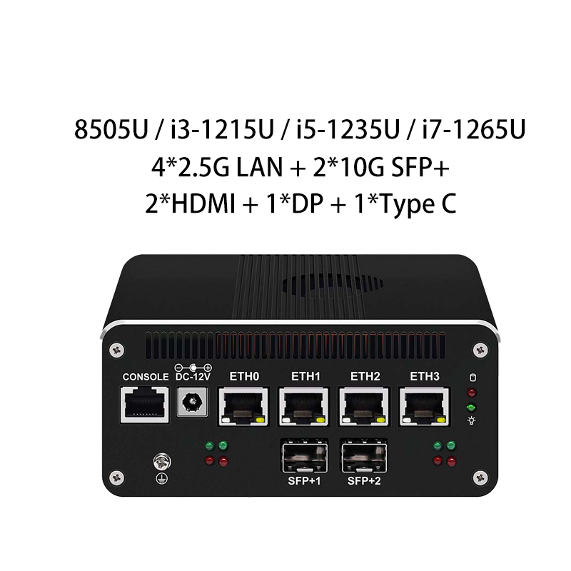 China Zynshield i5-1235U Mini PC Small Host Soft Router 2.5G Network Card M.2 Industrial Computer Linux Industrial IoT 4G SIM Card on sale