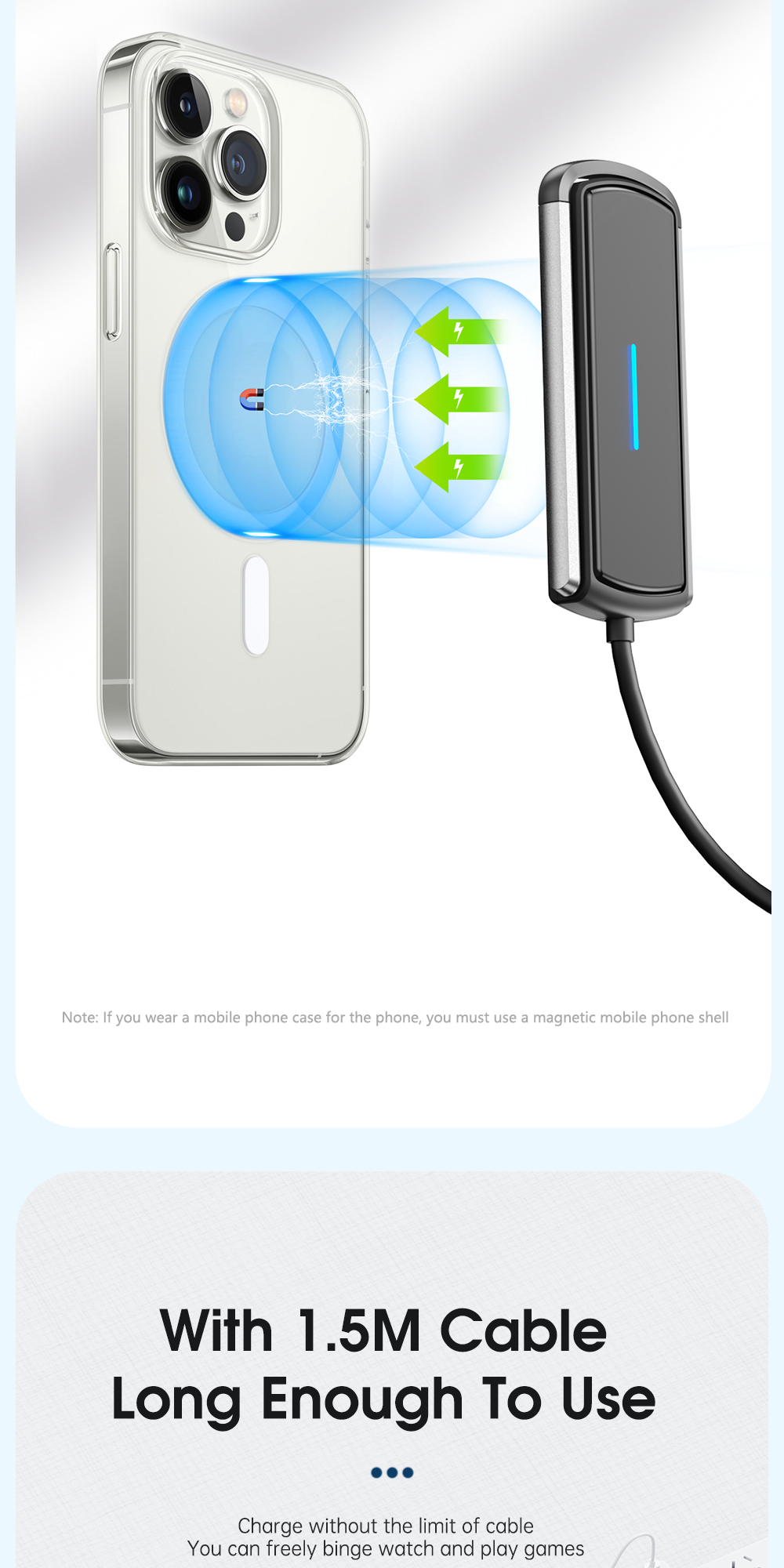 Essager 2022 Aurora New Style Magnetic Wireless Mini 15W Charger 10W 7.5W Mobile Phone Charger With Holder Function
