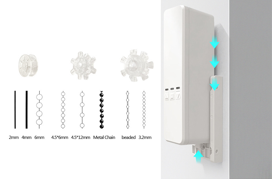 DIY Alexa Google Zebra Blinds Curtain Smart Electric Motor Tuya WIFI smart roller blind motor