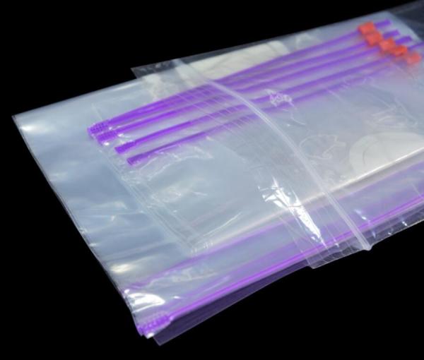 slider zipper bag with white printing for food storage, Shopping / Food / Snacks