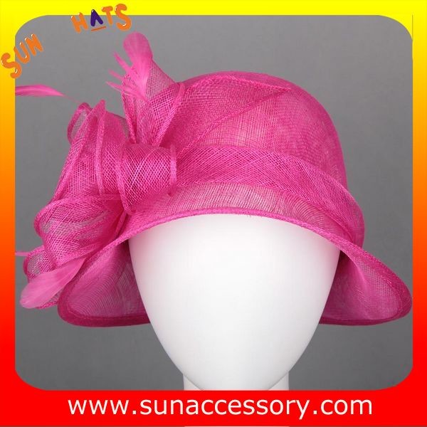New design elegant cloche sinamay Church hats for girls ,Summer fancy trendy for ladies