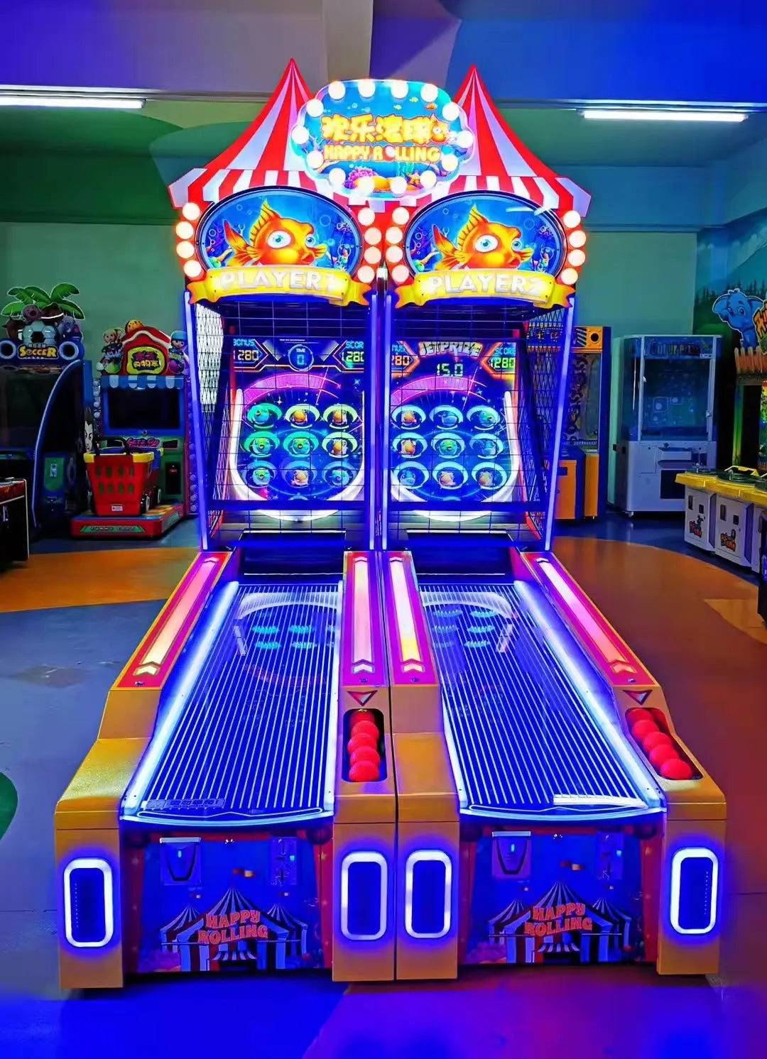 Happy Rolling Bowling Sport Game Machine Amusement Coin Operated Electronic Lottery Ticket Redemption Games