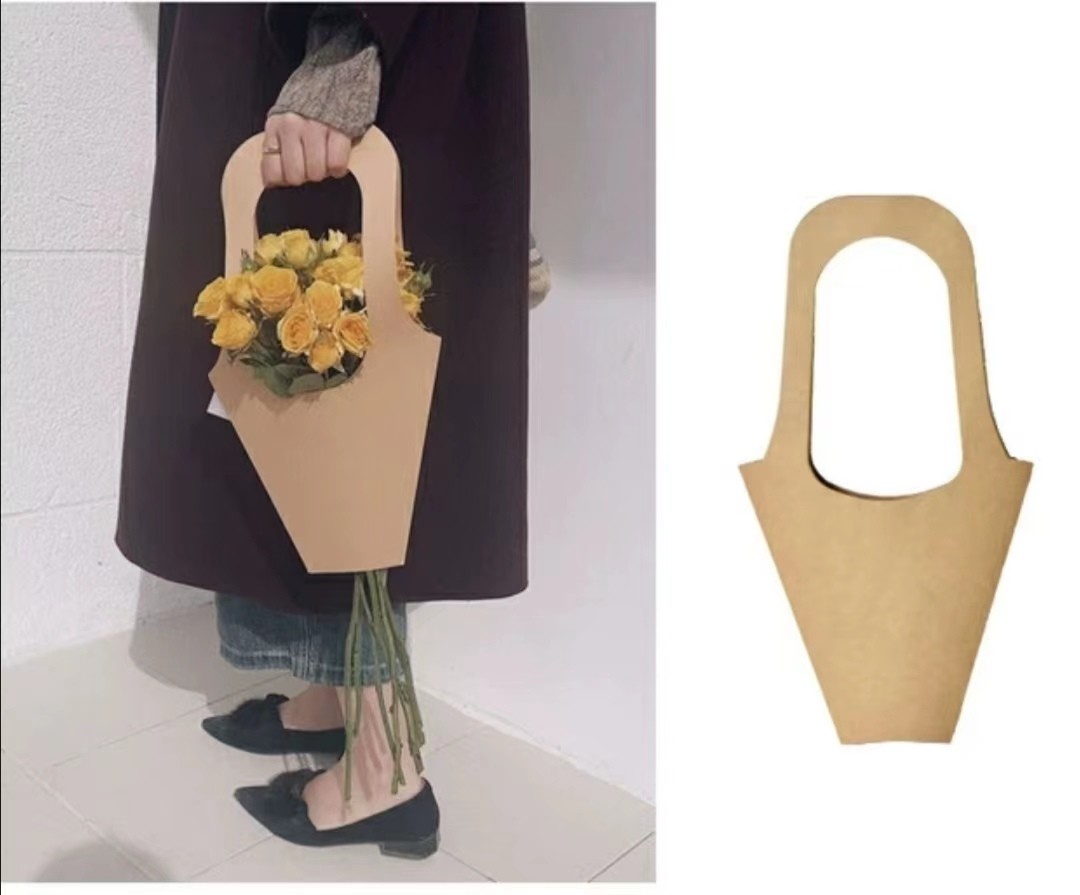 250g Kraft Flower Bouquet Paper Bag Recyclable Home Decoration
