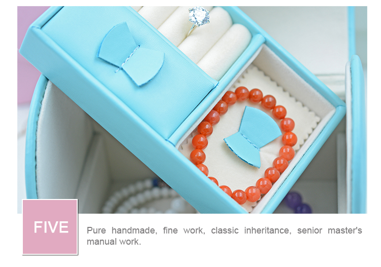 Multi Color Leather Jewelry Box Portable Lightweight For Chiristmas Gift
