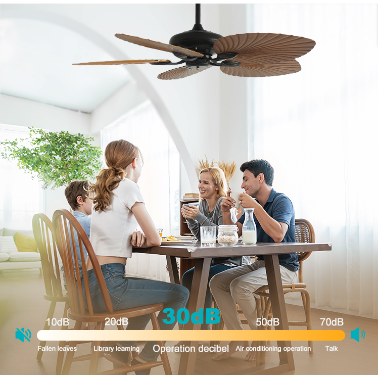 110-240V/50Hz-60Hz Outdoor Ceiling Fan with Remote Control 6 Speeds Waterproof IP42