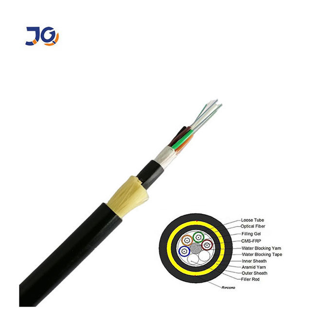 6 Core Adss 12 Core Optic Fiber Cable Span 400m
