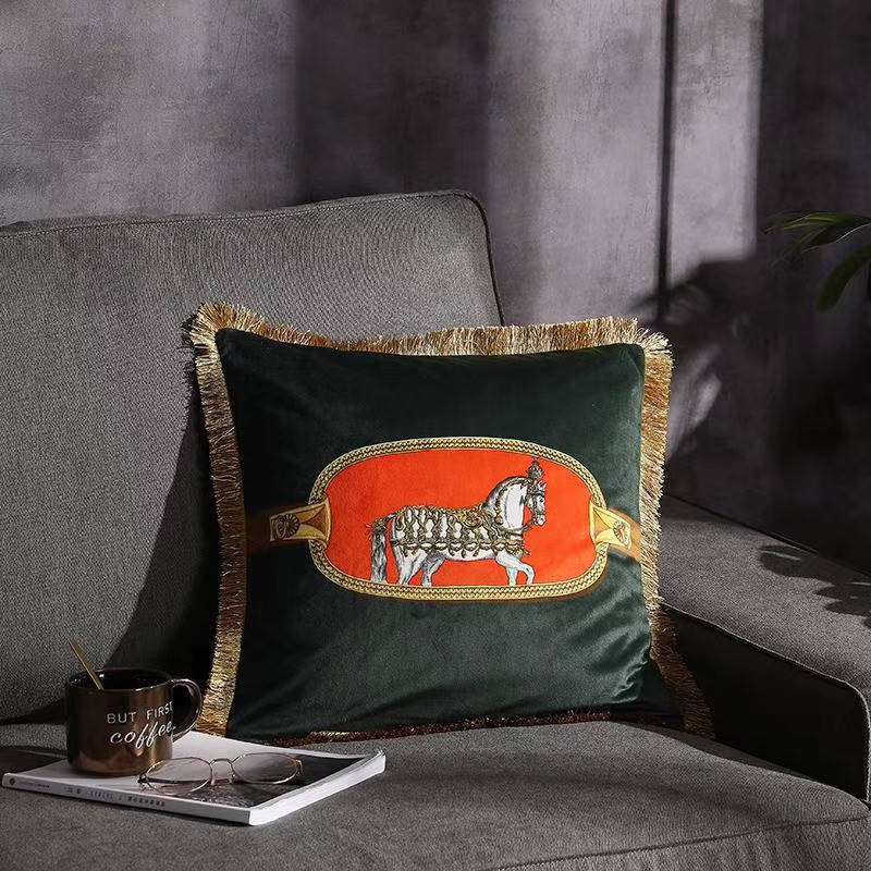 Tassel White Linen Tufted Cushion Cover Woven Couch Sofa Pillow