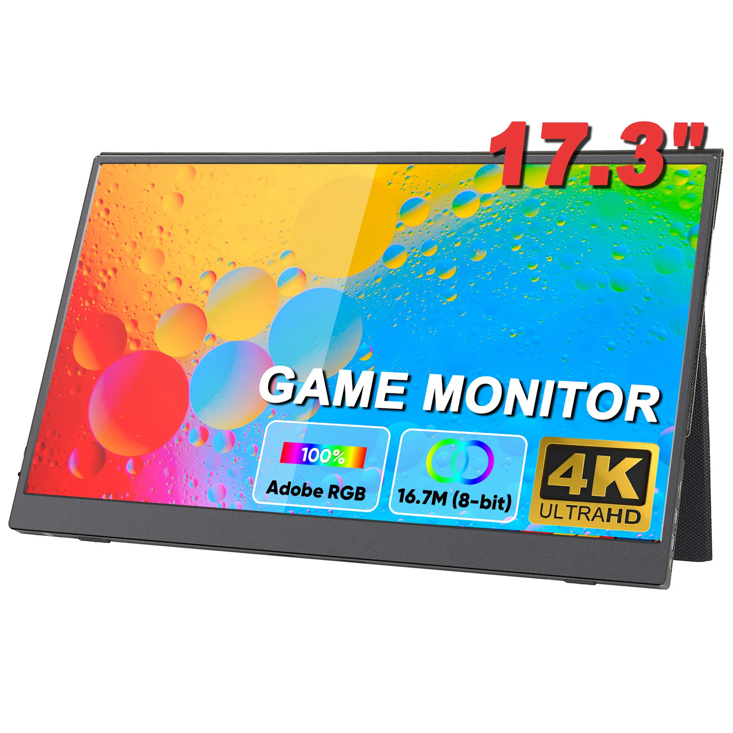 17.3 inch 4K Portable Touch Monitor UHD USB-C IPS 500 Nits Brightness Dual Speakers