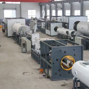 China Vacuum Calibration Pre Insulation Pipe Production HDPE Plastic Jacket Pipe Casing Extrusion Line on sale