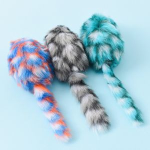Plush Mouse And Cat Toy Colorful Plush Cat Toy Simulated Furry Mouse And Cat