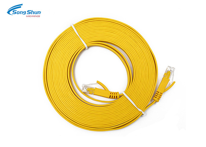 600MHz Flat Fiber Optic Patch Cord Bare Copper Conductor Horizontal Communication Cable