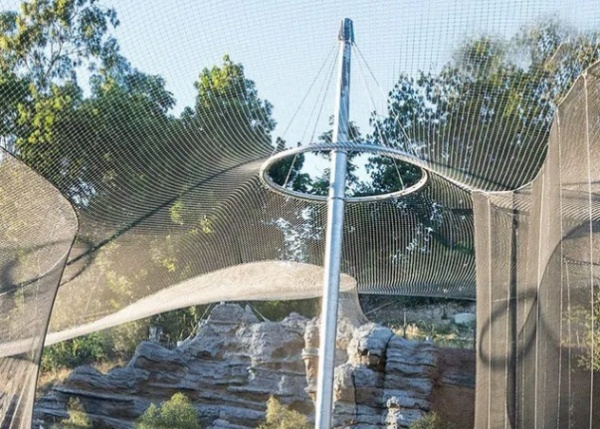 Stainless Steel Wire Rope Mesh 1.6mm 45mm For Aviary