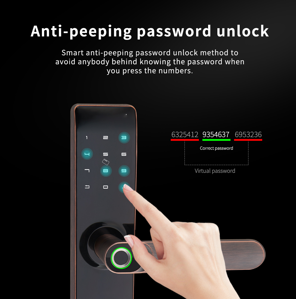 High Quality Fingerprint Tuya WiFi APP Smart Zinc Alloy Lock Door Lock For Apartment House