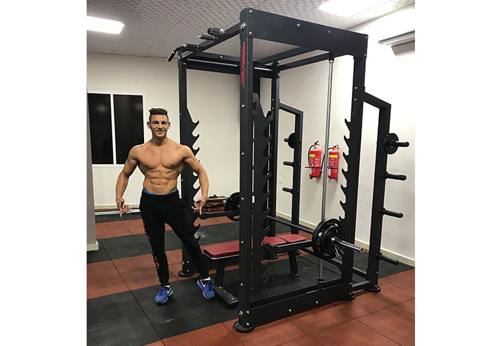Welded Gym Fitness Equipment , 3d Smith Machine Long Servicel Life Rust Prevention