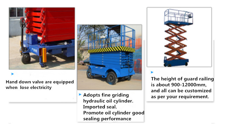 450kg Battery Hand Push Terrain Scissor Lift