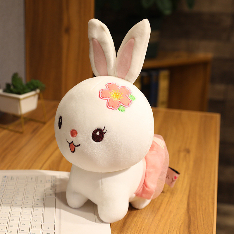 25cm Lovely Sitting Rabbit Plush Doll Toys OEM