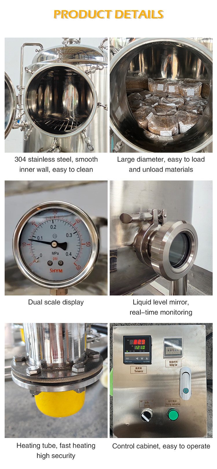 Mushroom Sterilizing Equipment Substrate Autoclave Machine For Mushroom Spawn