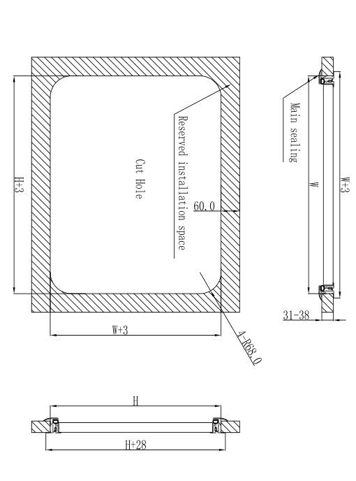 Self-Propelled/Trailer Rvs Aluminum Alloy SD008 Service &amp; Boot Door for RV Truck Camper Motorhomes DIY