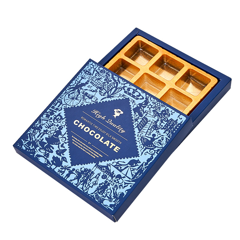 Custom Logo 9 Bars Food Gift Boxes for Chocolate Candy Best Paper Packaging