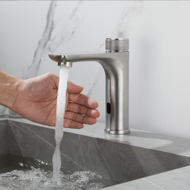Hotel Apartment Bathroom Taps Mixer with Single Handle and Stainless Steel Valve Core
