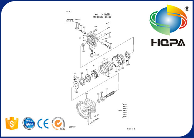 1119004 Swing Motor Seal Kit for Excavator Hitachi ZAX240-3 ZX200-3