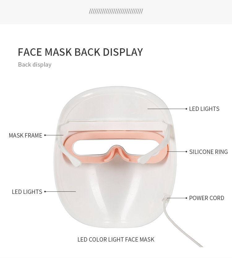 5V/2A 200*175*90mm LED Photon Face Beauty Mask Acne Extraction