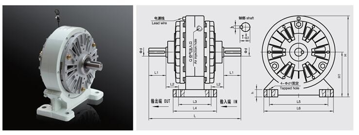 Base Plate Magnetic Powder Clutch 2000NM 36V 5.0 A For Slitting Machine