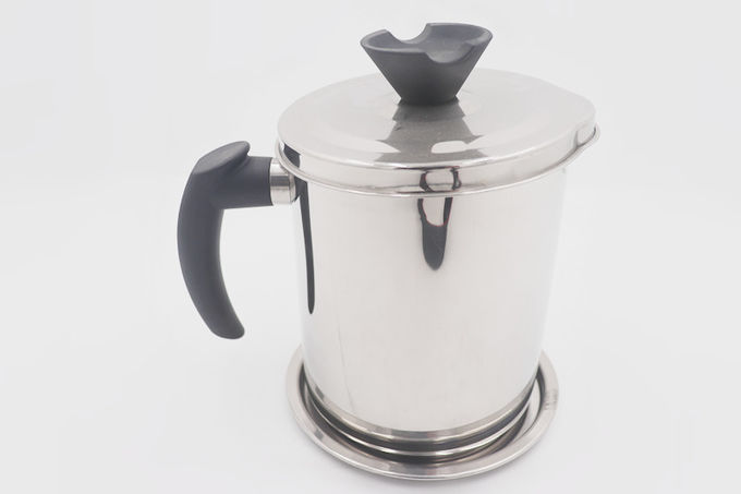 Ss201 1.6l Oil Strainer Container With Lid As Stainless Steel Cookware Sets
