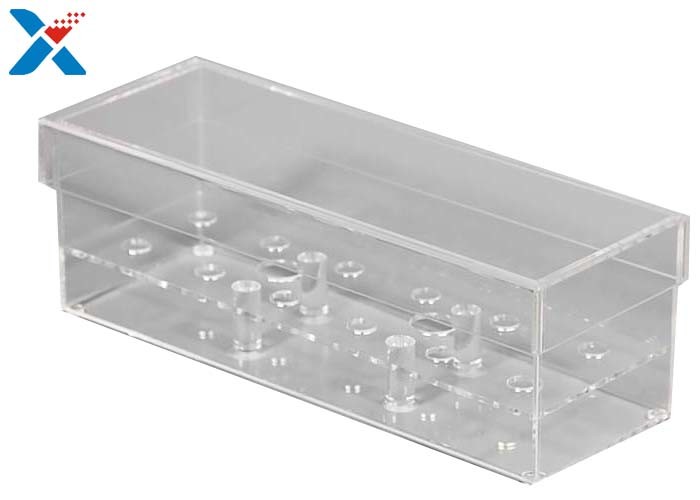 Rectangle Acrylic Flower Box 12 24 36 Holes Rose Flower Box With Lid Durable