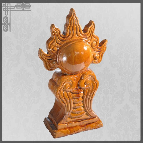 Fireball Roof Finial Chinese Roof Decoration Art Collection Customizable Size