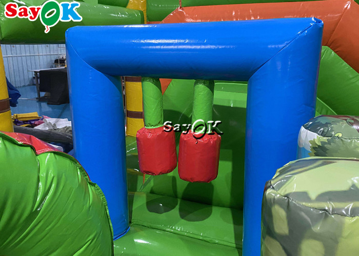 Zoo Themed Inflatable Bounce House Children'S Playground Water Slide