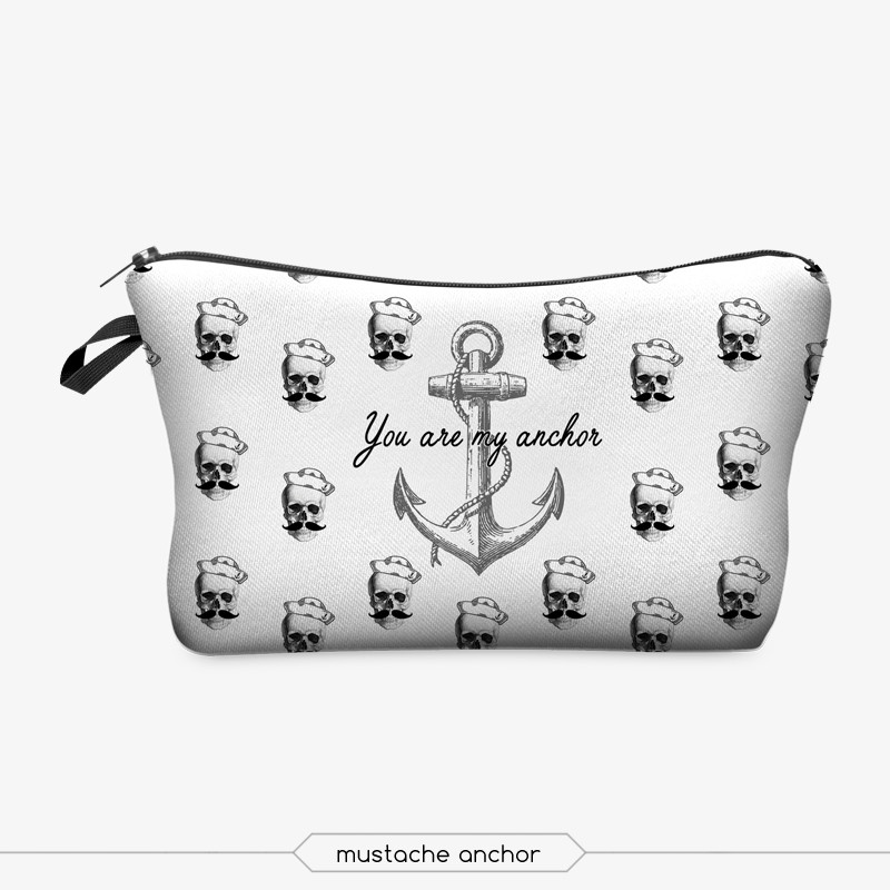 Waterproof Travel Toiletry Pouch Makeup with Zipper (Mandala Flowers)