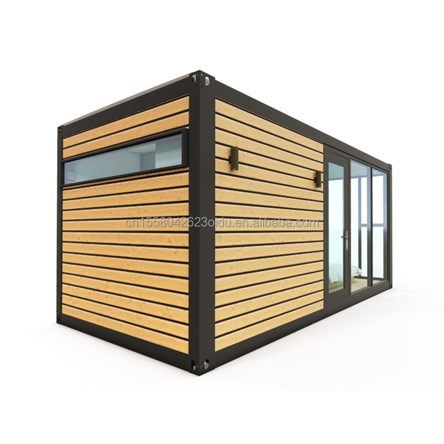 Customized Color Modern Luxury Tiny 20ft 40ft Prefab Wooden House Mobile Light Steel Container Prefabricated Home Apartment for Outdoor