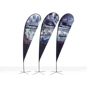  Digital Printed Feather Teardrop Advertising Flags Personalized Graphics Manufactures