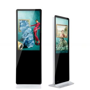  high brightness 4K UHD 55&quot; inch alone standing android 4G WIFI network LCD video AD poster loop display kiosk signage Manufactures