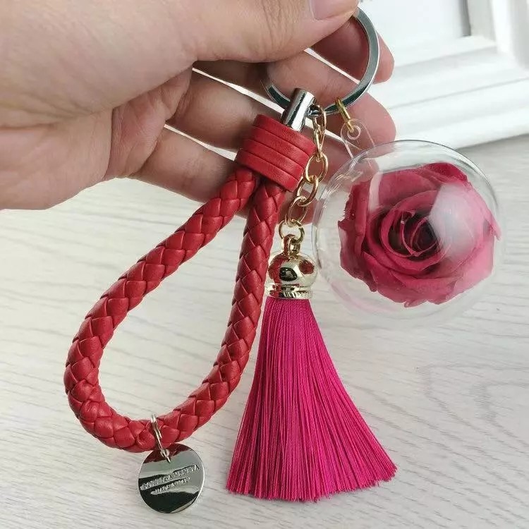 New Design Round Flowers Car Hanging Pendant Box Preserved Flower Christmas gift