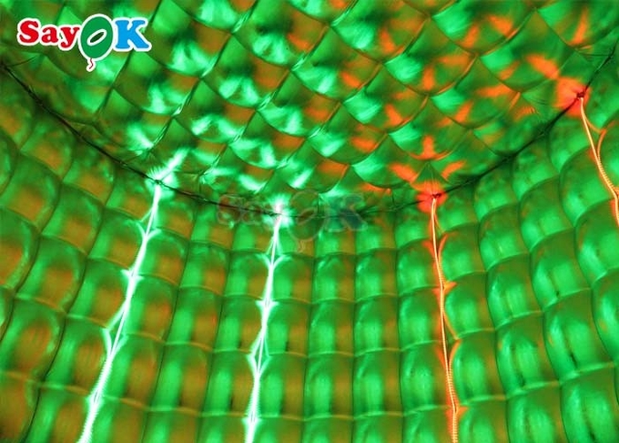 LED Inflatable Photo Booth Black Double Door 5m Diameter