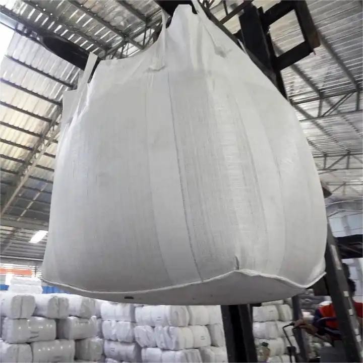 Waterproof PP FIBC Baffle Bag Flat Bottom 1 Ton For Sand / Cement