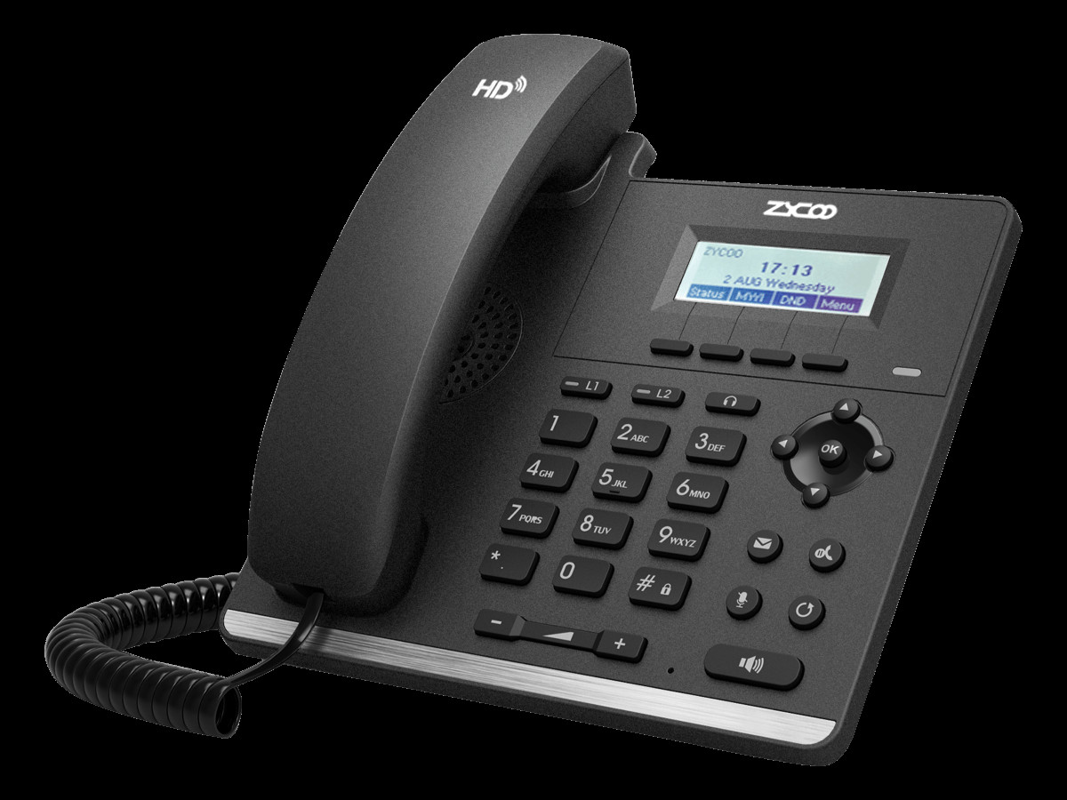 2 Lines Voip Phone System Desktop Support PoE For Middle Managers