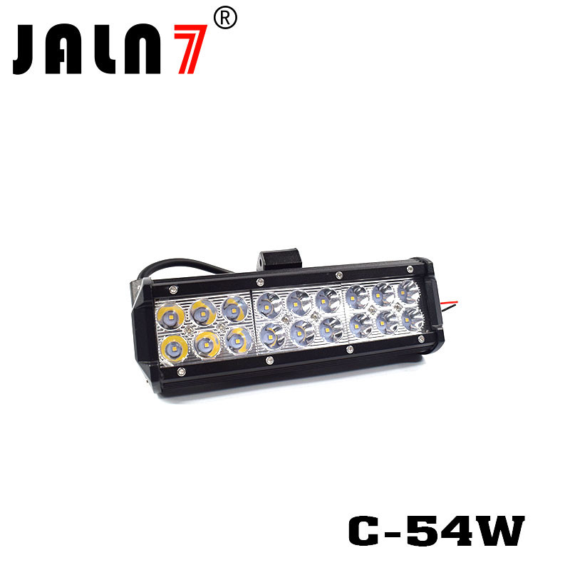 LED Light Bar JALN7 54W CREE Spot Flood Combo LED Driving Lamp Super Bright Off Road Lights LED Work Light Boat Jeep