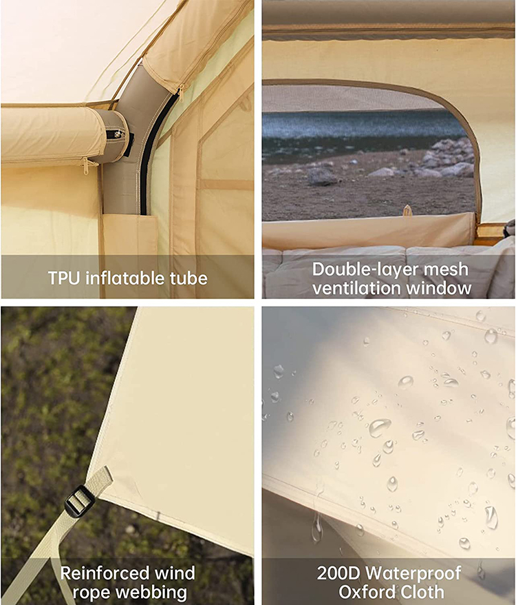 Customize Logo Inflatable Camping Tent Oxford Cloth Air Roof Tent