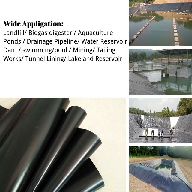Industrial Design Fish Shrimp Farm Pond Geomembrane Liner 0.2mm-1.5mm for Aquaculture