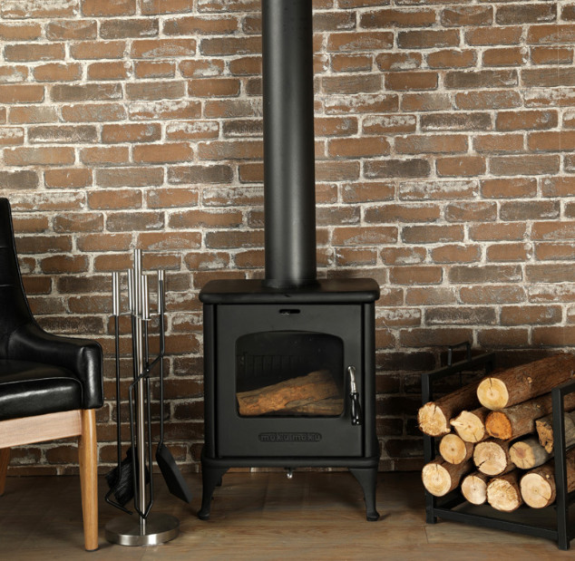Cast Iron Fireplace, Small Real Fire, Wood Burning For Heating, American Independent Villa, Home Stay, Wood Burning