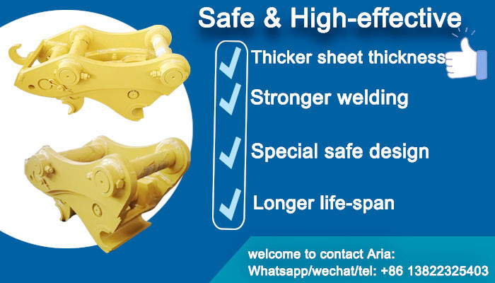 Safe High-effective Excavator Quick Coupler, Hydraulic Quick Hitch With Pins for cat hitachi komatsu sanny