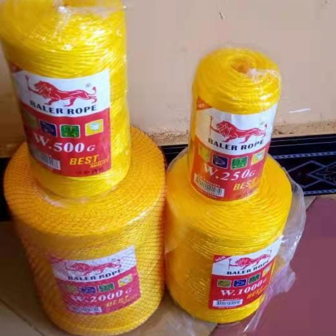 Yellow Color 2mm Pp Baler Twine 250g- 2000g Agriculture Packing